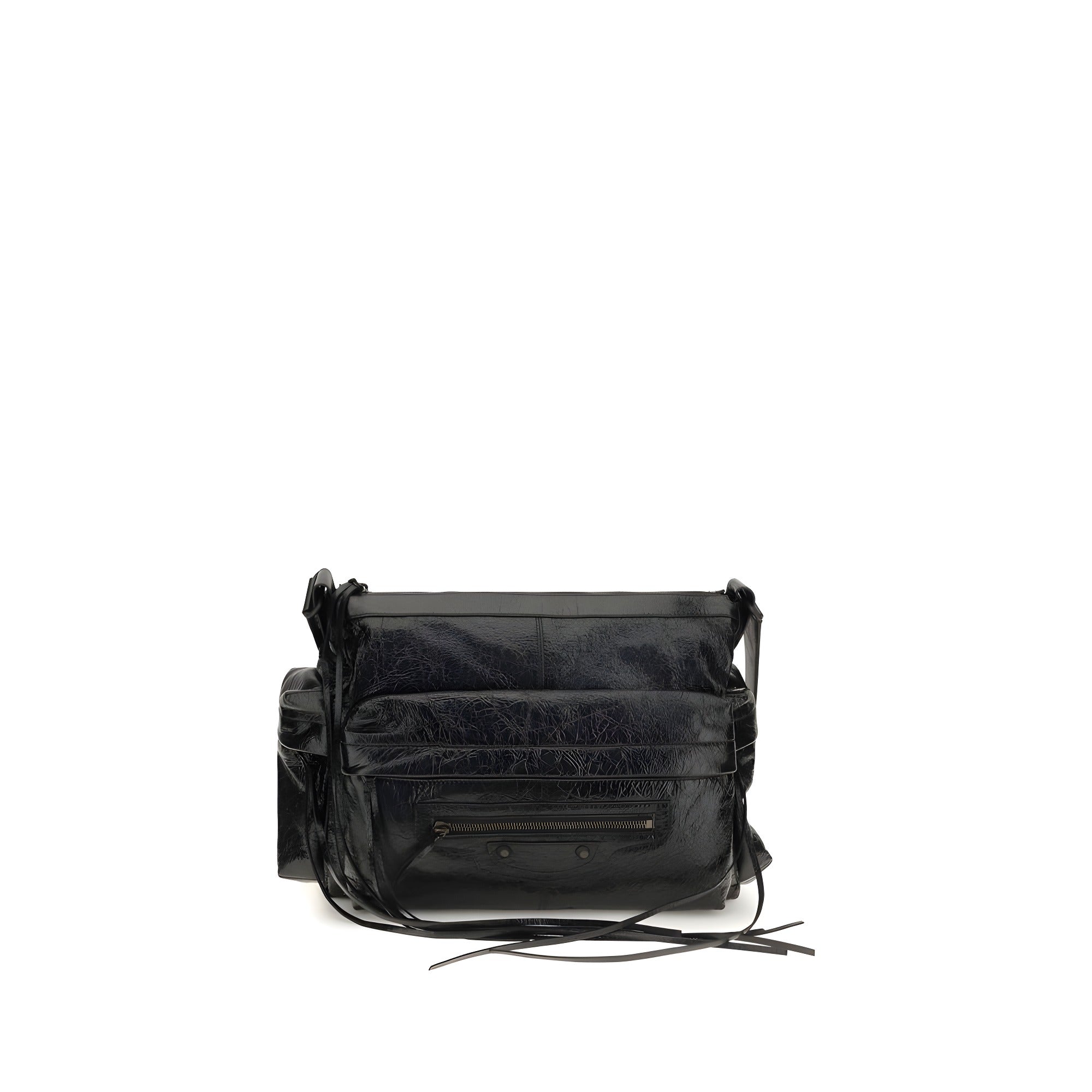Balenciaga Black Lamb Ovis Aries Aries Shoulder Bag