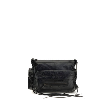 Balenciaga Black Lamb Ovis Aries Aries Shoulder Bag