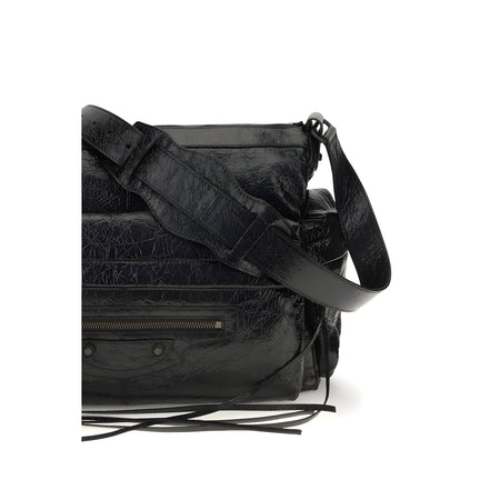 Balenciaga Black Lamb Ovis Aries Aries Shoulder Bag