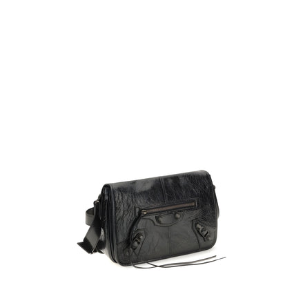 Balenciaga Black Leather Shoulder Bag