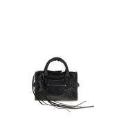 Geantă Balenciaga neagră din piele de miel Le City Nano