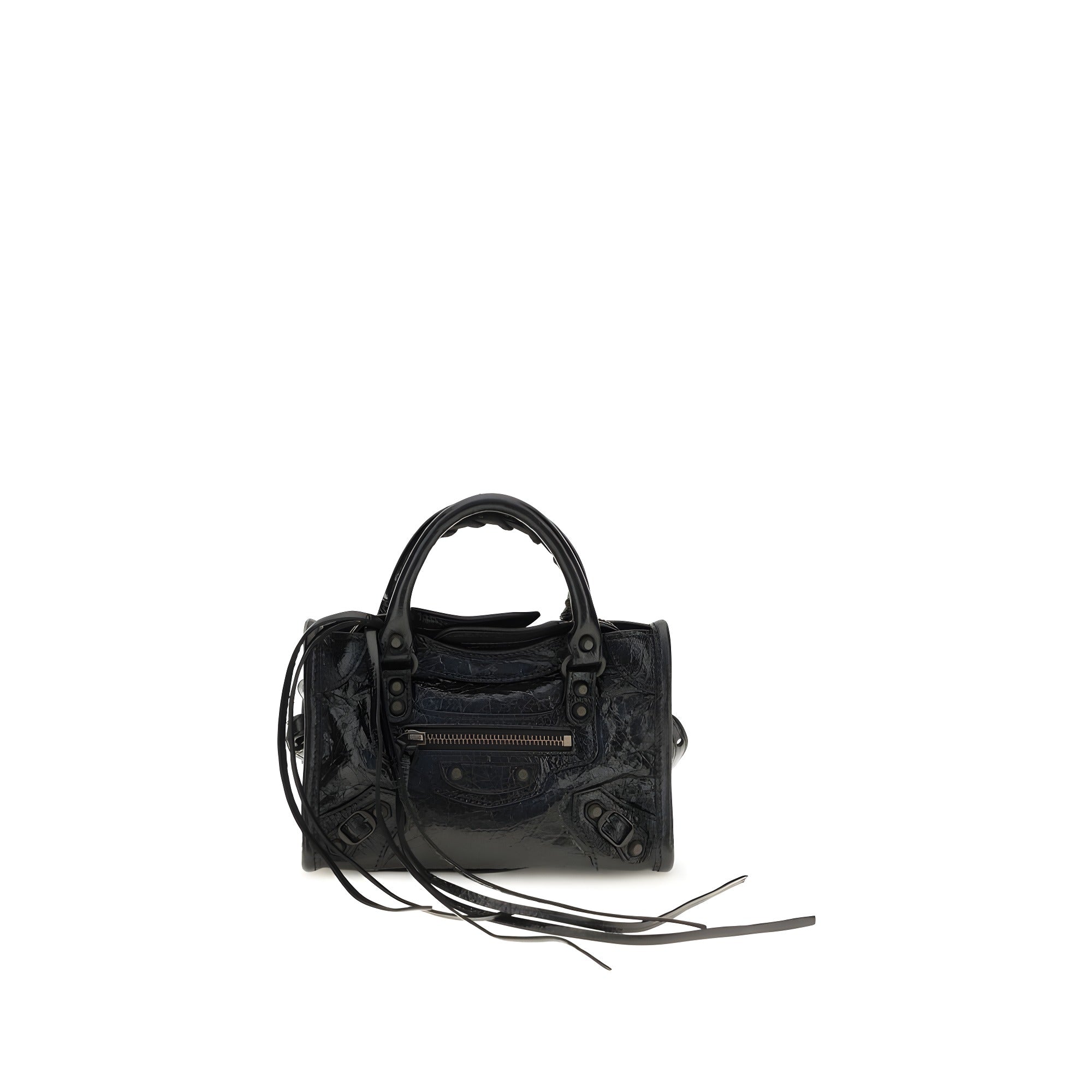 Geantă Balenciaga neagră din piele de miel Le City Nano