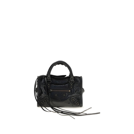 Geantă Balenciaga neagră din piele de miel Le City Nano