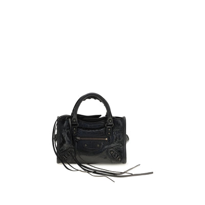 Geantă Balenciaga neagră din piele de miel Le City Nano