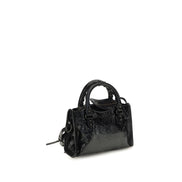 Geantă Balenciaga neagră din piele de miel Le City Nano