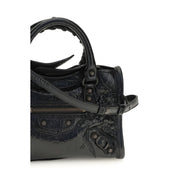 Geantă Balenciaga neagră din piele de miel Le City Nano