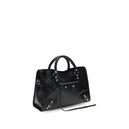 Geantă de umăr Balenciaga neagră din piele de miel