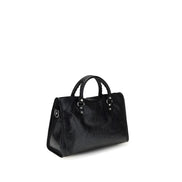 Geantă de umăr Balenciaga neagră din piele de miel