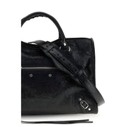 Geantă de umăr Balenciaga neagră din piele de miel