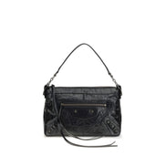 Geantă de umăr mică Balenciaga neagră din piele nappa