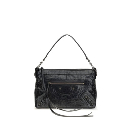 Geantă de umăr mică Balenciaga neagră din piele nappa