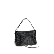 Geantă de umăr mică Balenciaga neagră din piele nappa