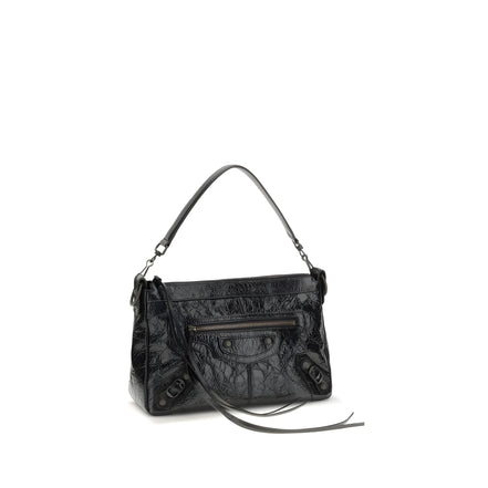Geantă de umăr mică Balenciaga neagră din piele nappa