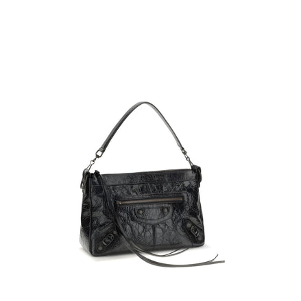 Geantă de umăr mică Balenciaga neagră din piele nappa