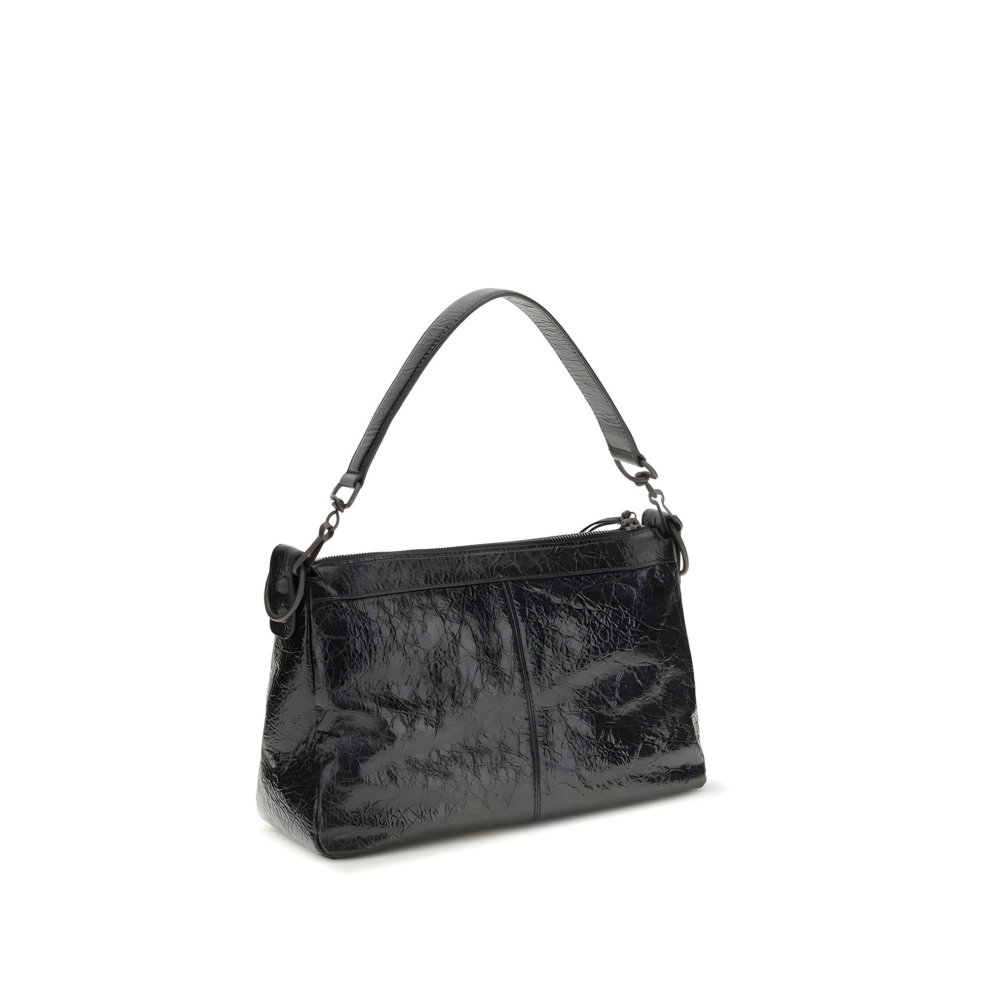 Geantă de umăr mică Balenciaga neagră din piele nappa