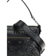 Geantă de umăr mică Balenciaga neagră din piele nappa