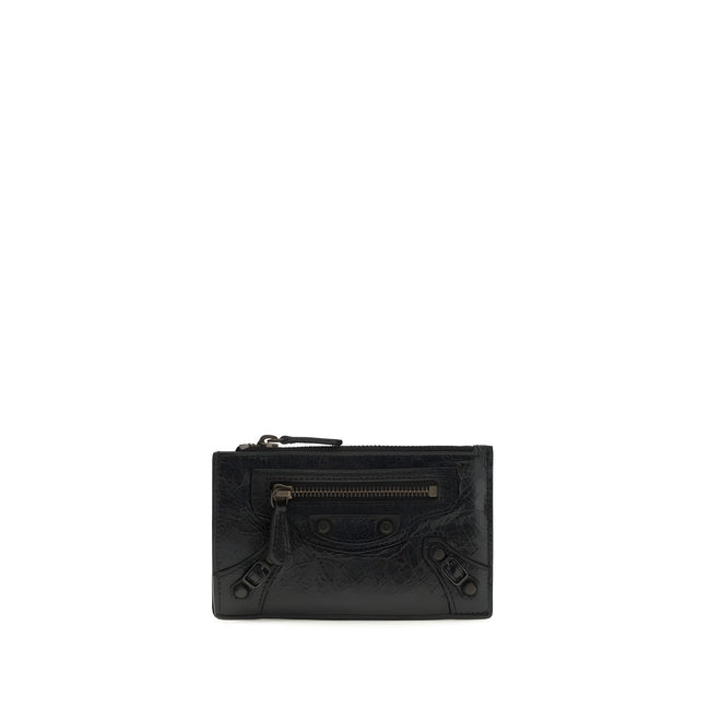 Balenciaga Portofel Negru din Piele de Miel