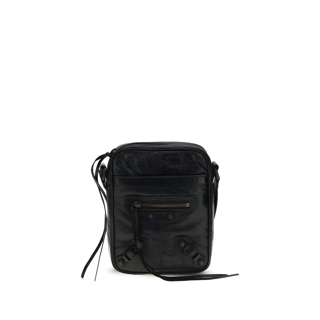 Balenciaga Black Leather Shoulder Bag