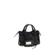 Geantă de umăr Balenciaga neagră din piele Le City Mini