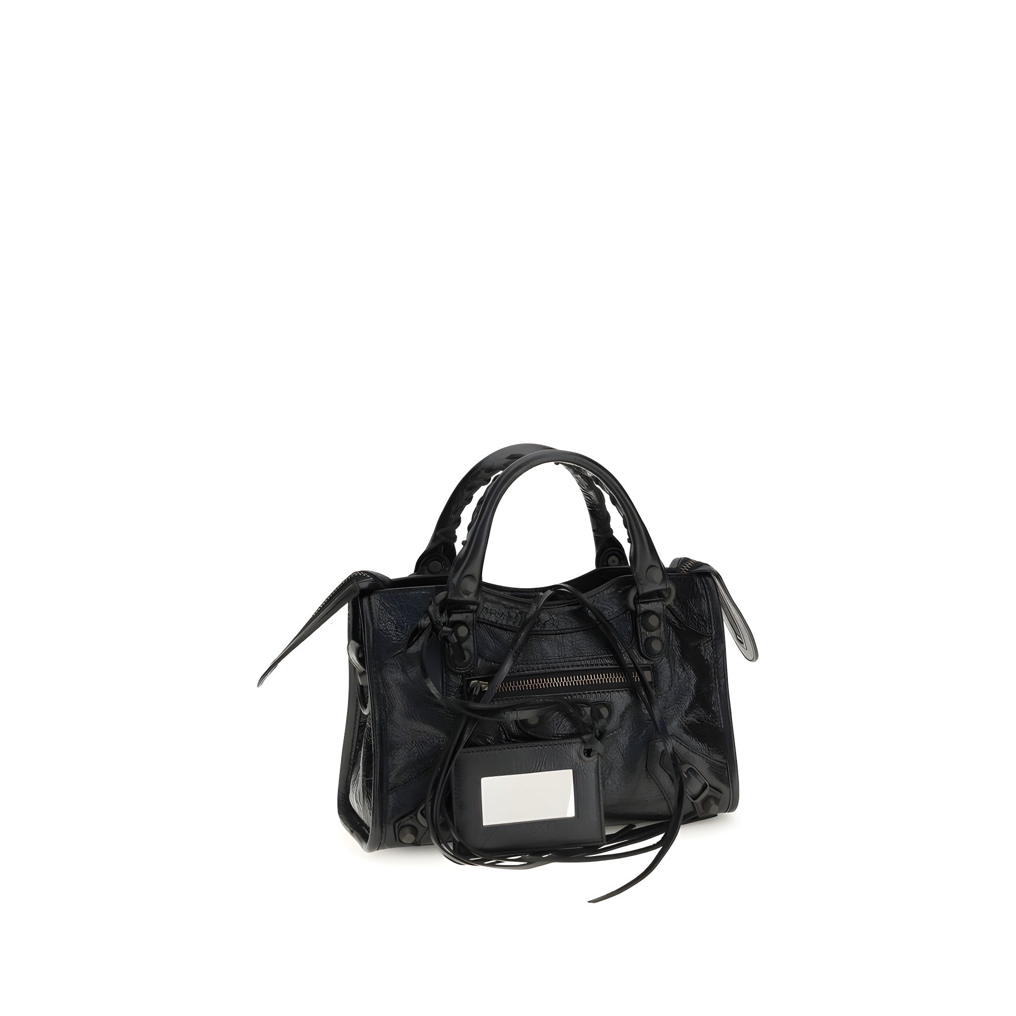 Geantă de umăr Balenciaga neagră din piele Le City Mini