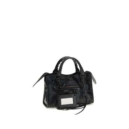 Geantă de umăr Balenciaga neagră din piele Le City Mini