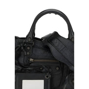 Geantă de umăr Balenciaga neagră din piele Le City Mini
