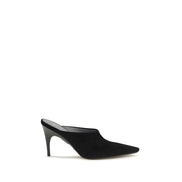 Balenciaga Papuci Negri din Piele Întoarsă