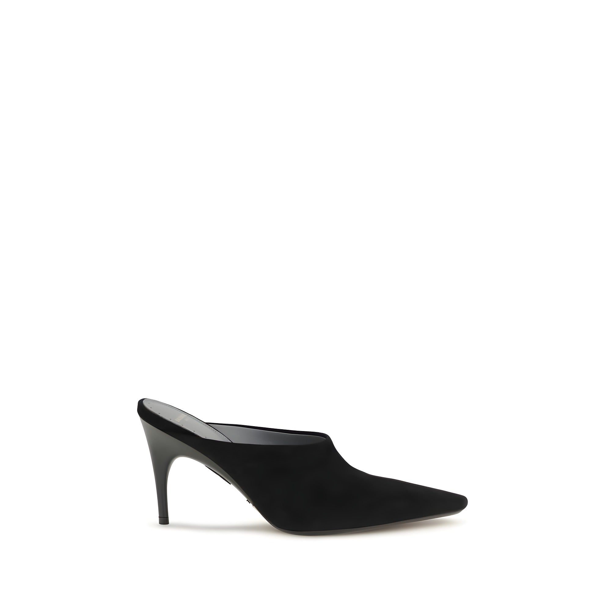 Balenciaga Papuci Negri din Piele Întoarsă