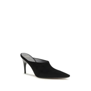 Balenciaga Papuci Negri din Piele Întoarsă