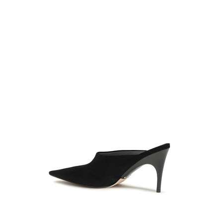 Balenciaga Papuci Negri din Piele Întoarsă
