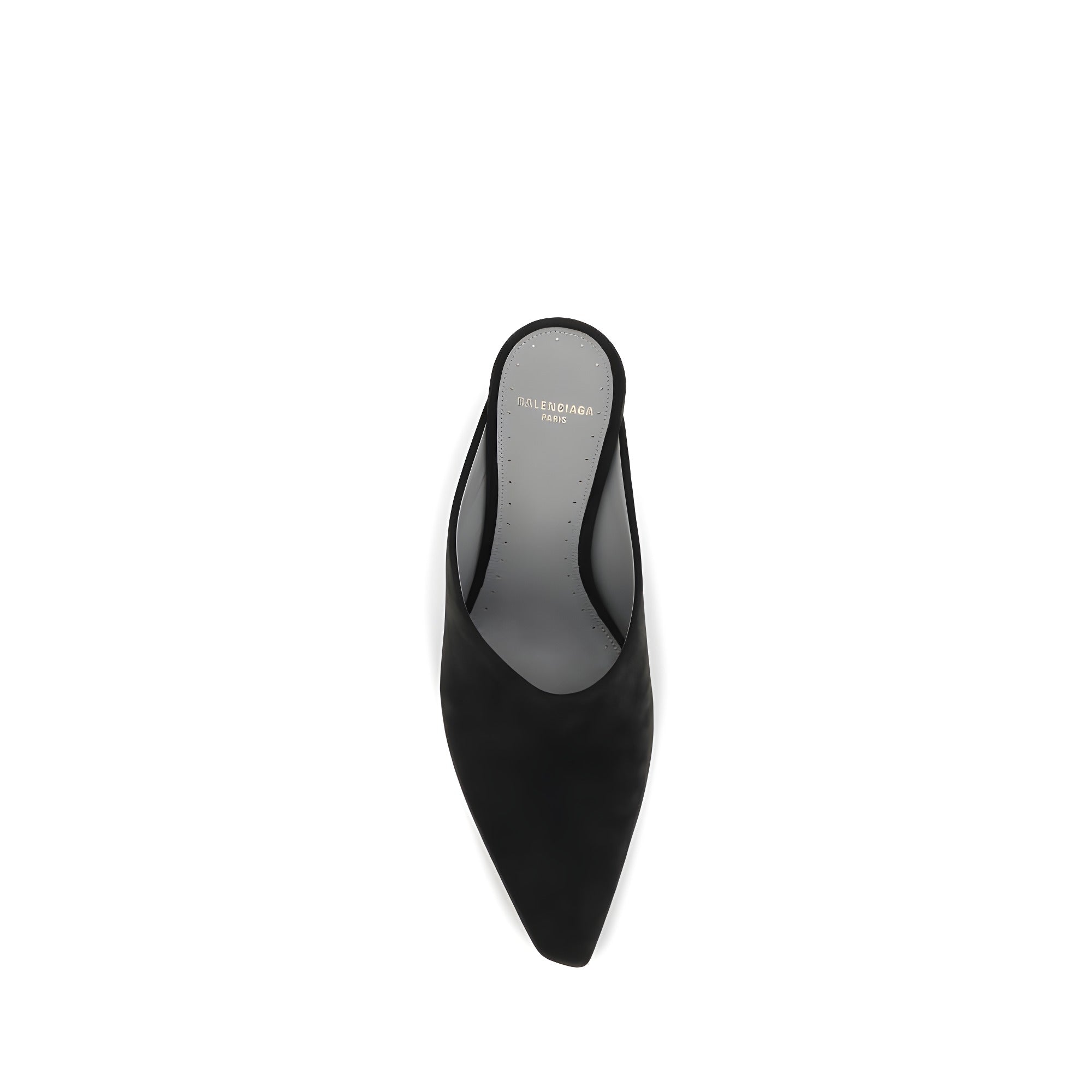 Balenciaga Papuci Negri din Piele Întoarsă