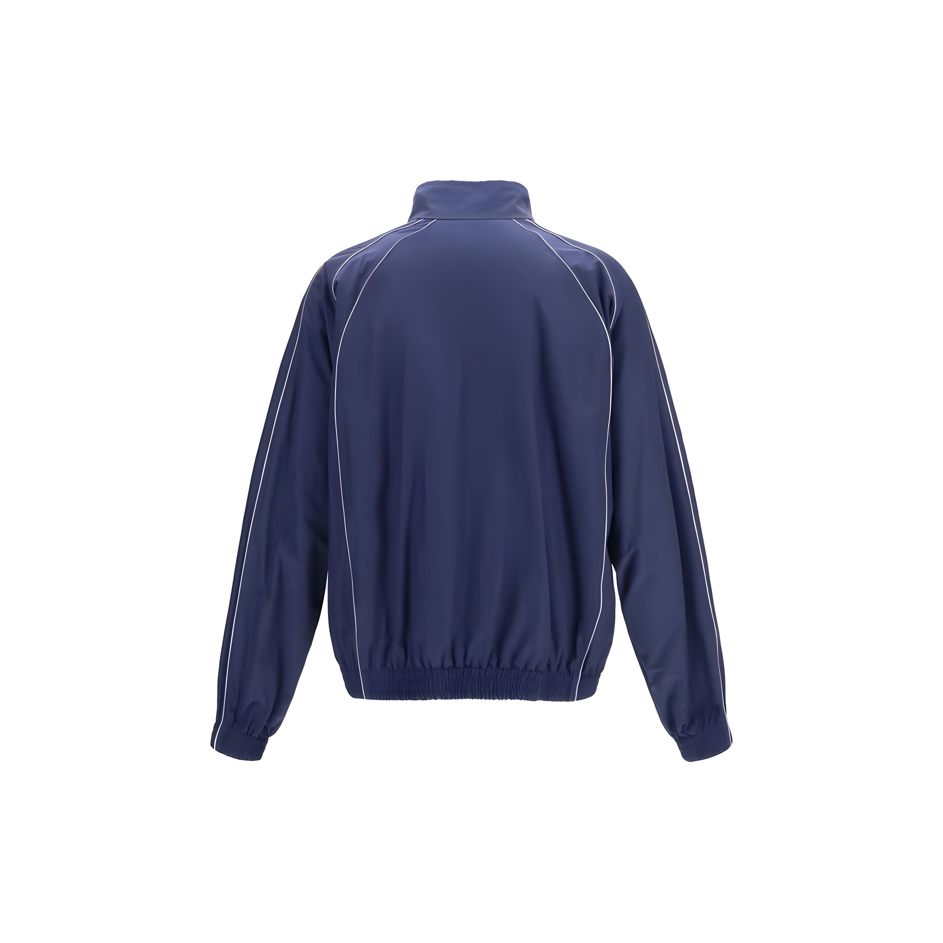 Geacă Balenciaga din bumbac albastru cu design tip jachetă de vânt