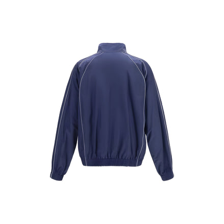 Geacă Balenciaga din bumbac albastru cu design tip jachetă de vânt