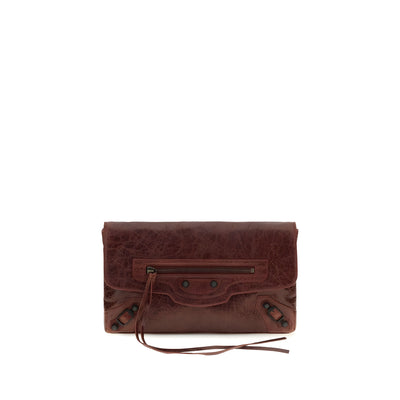 Plic Balenciaga bordo din piele de miel