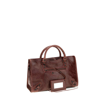 Balenciaga Geantă Bordo din Piele de Miel