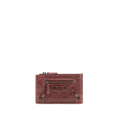 Portofel Balenciaga bordo din piele de miel