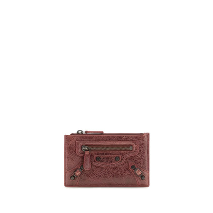 Portofel Balenciaga bordo din piele de miel