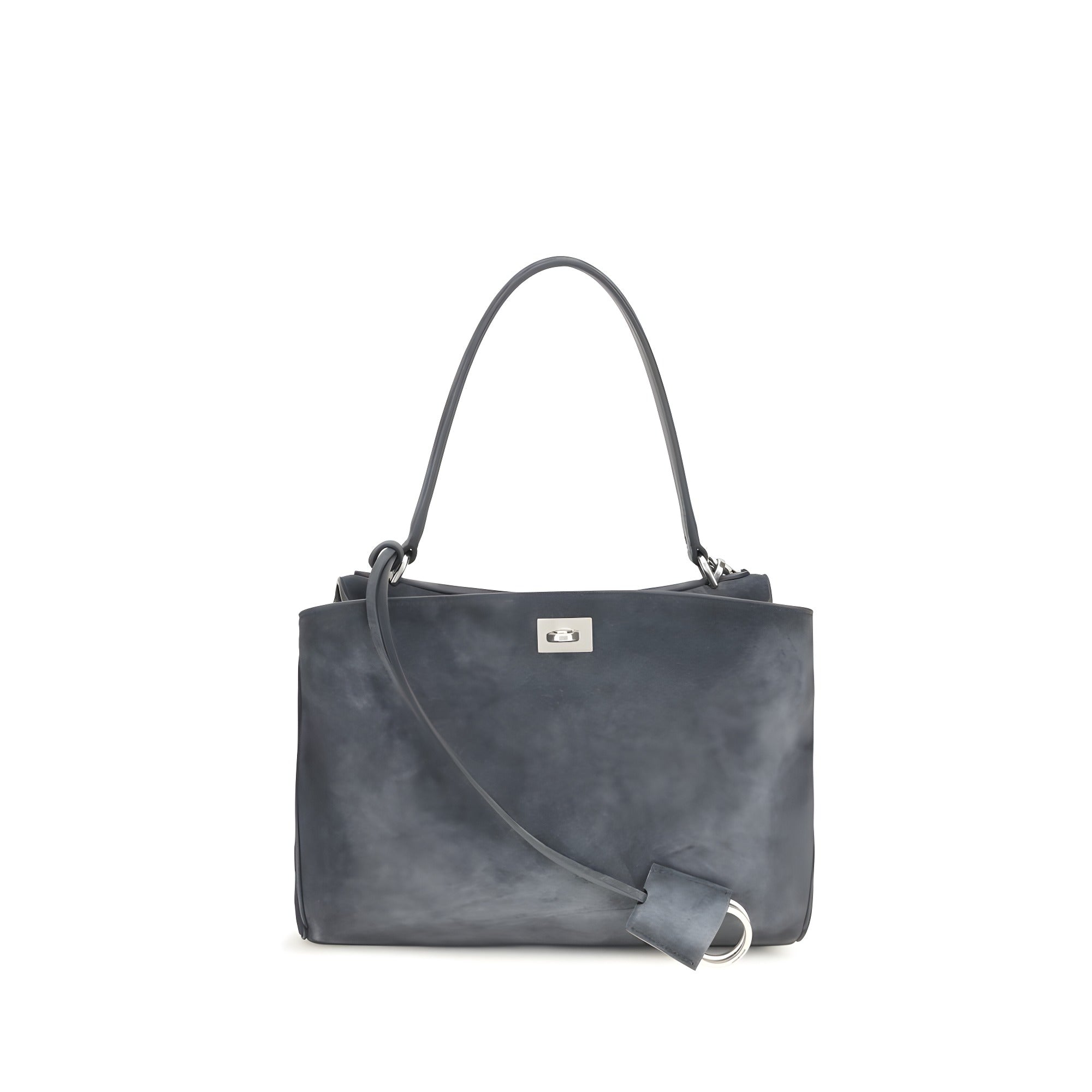 Balenciaga Gray Calf Leather Shoulder Bag
