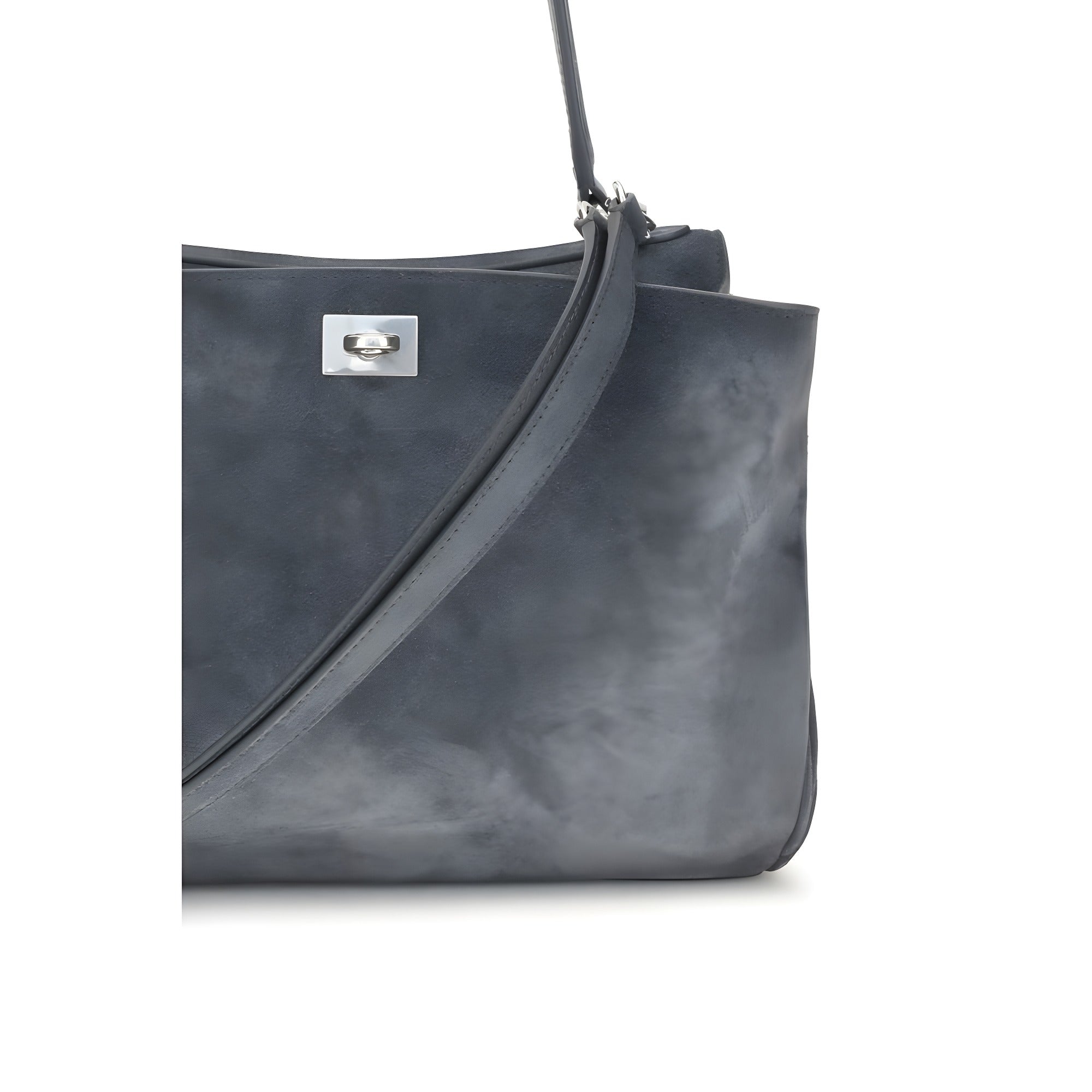 Balenciaga Gray Calf Leather Shoulder Bag