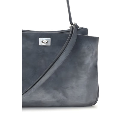 Balenciaga Gray Calf Leather Shoulder Bag