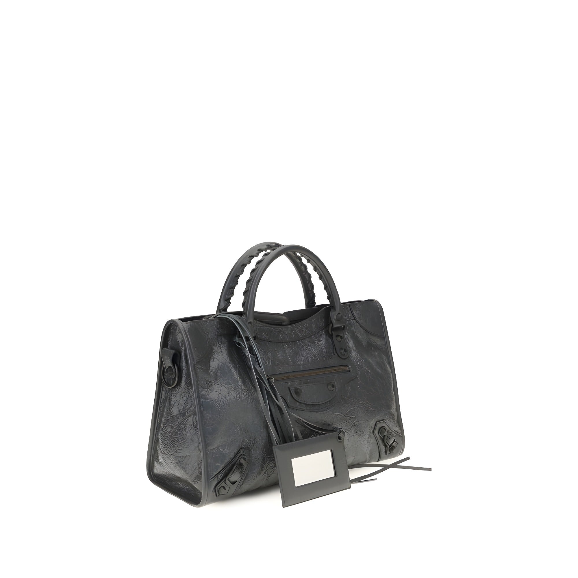 Balenciaga Gray Lambskin Shoulder Bag