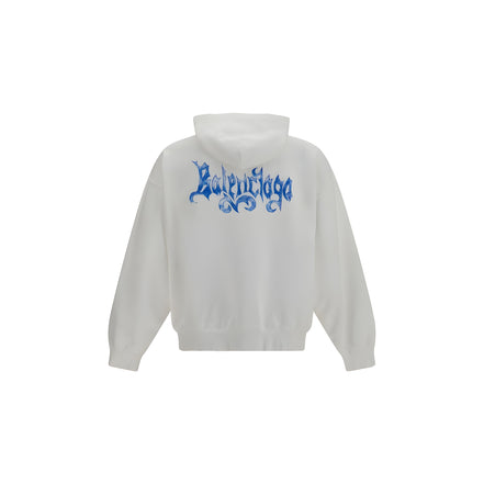 Balenciaga White Cotton Sweatshirt