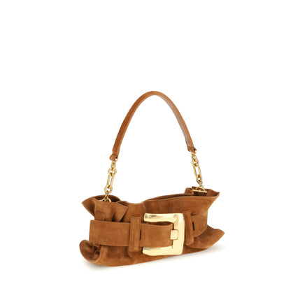 Balmain Beige Calf Leather Shoulder Bag