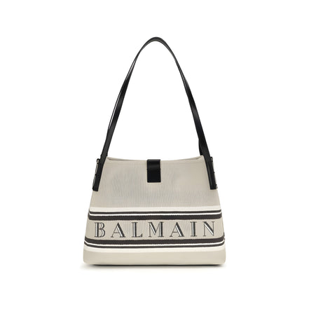 Balmain Beige Cotton Shoulder Bag