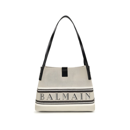 Balmain Beige Cotton Shoulder Bag