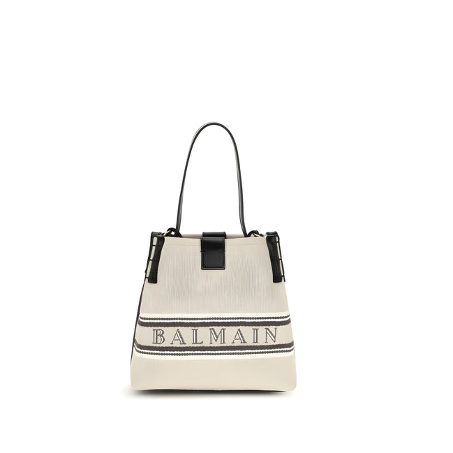 Balmain Beige Cotton Shoulder Bag