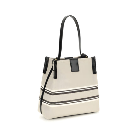 Balmain Beige Cotton Shoulder Bag
