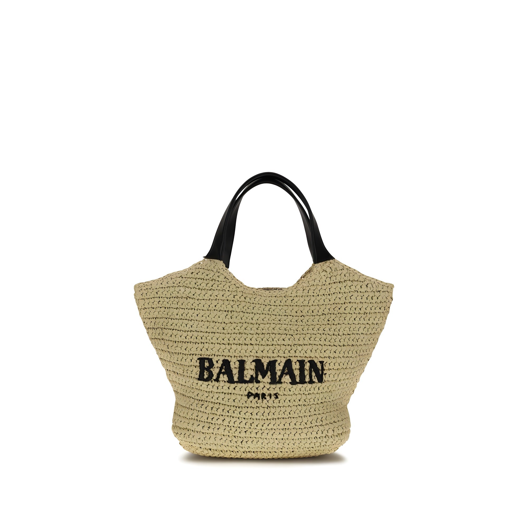 Geantă de umăr Balmain bej din vâscoză