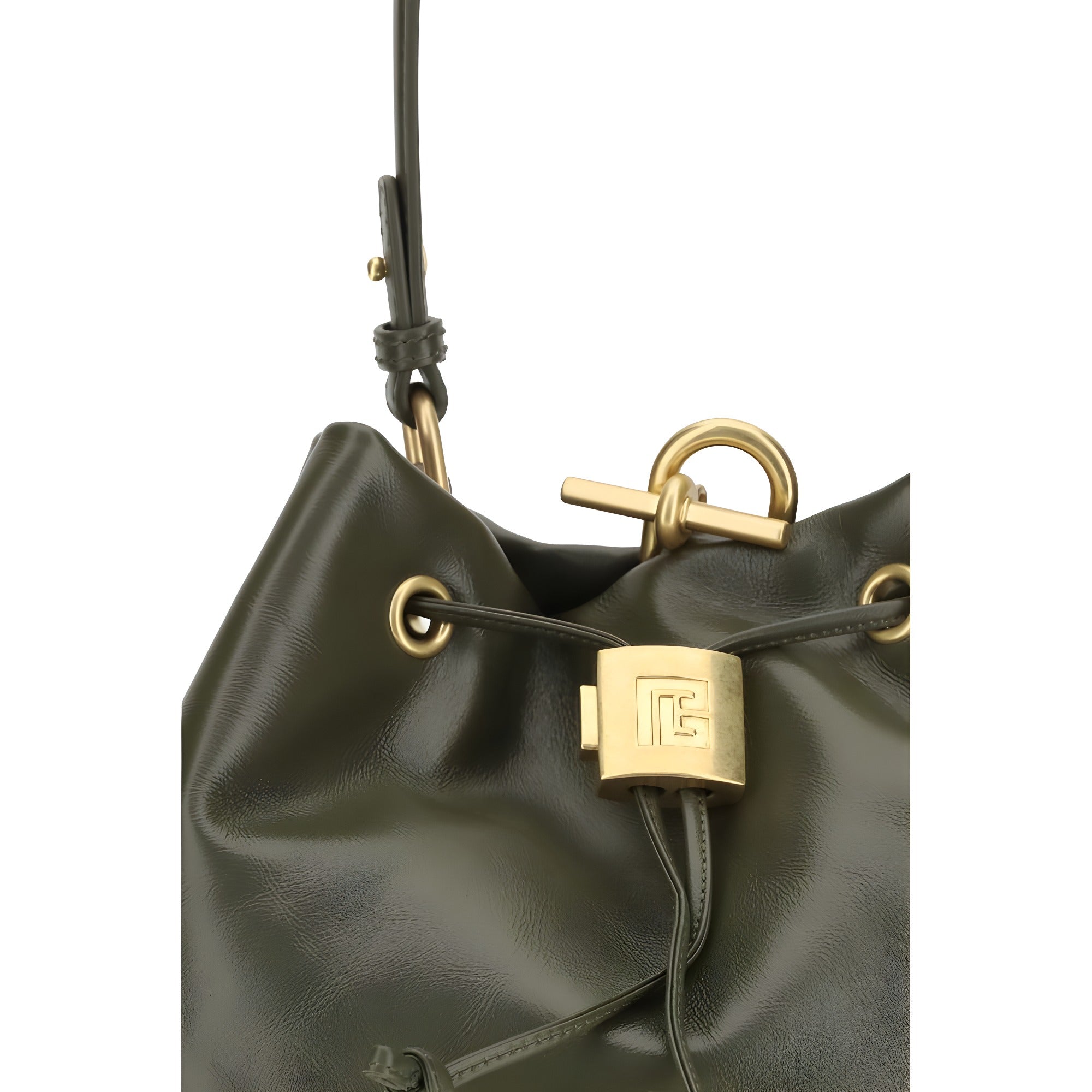 Balmain Bicolor Calf Leather Backpack