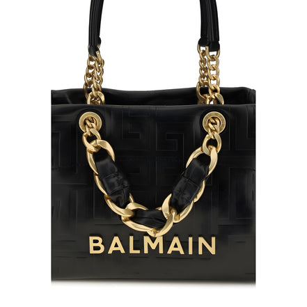 Geantă de umăr Balmain neagră Cabas 1945